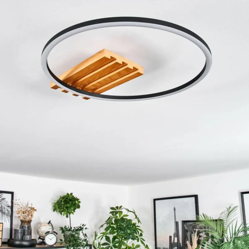 hofstein Pompu Plafonnier LED Écru, Noir, 1 lumière