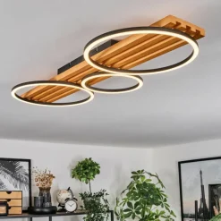 hofstein Pompu Plafonnier LED Écru, Noir, 1 lumière