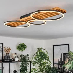 hofstein Pompu Plafonnier LED Écru, Noir, 1 lumière