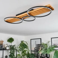 hofstein Pompu Plafonnier LED Écru, Noir, 1 lumière