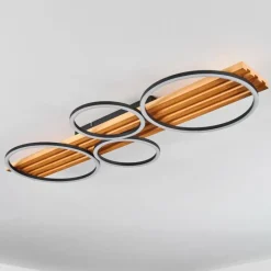 hofstein Pompu Plafonnier LED Écru, Noir, 1 lumière