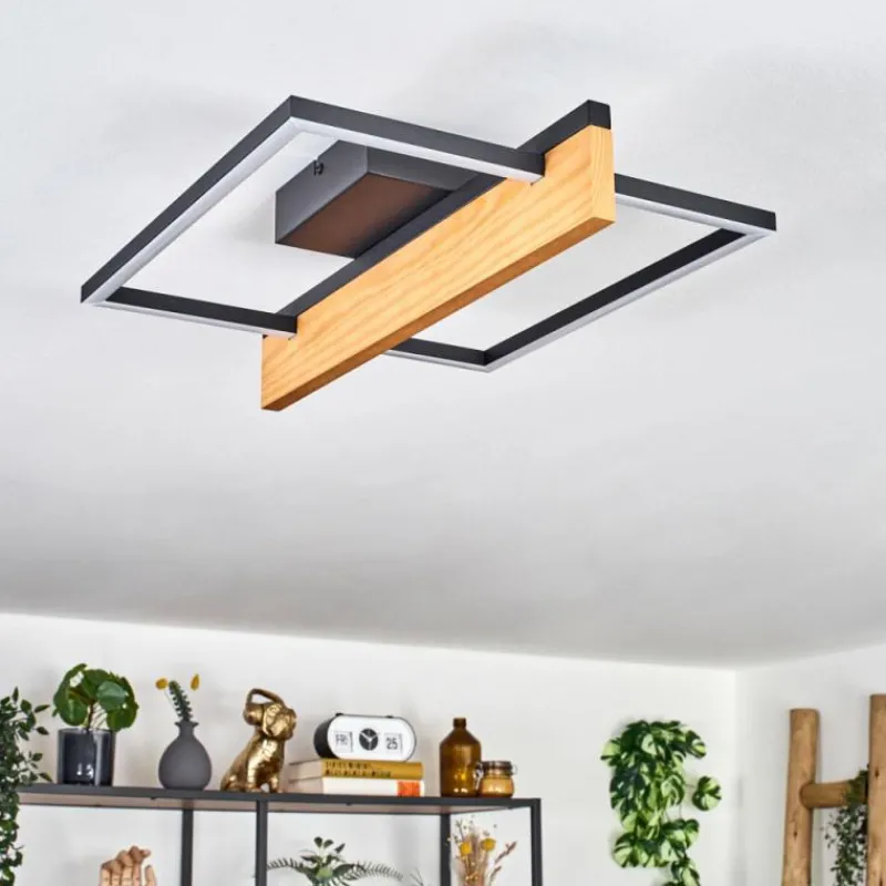 hofstein Pompu Plafonnier LED Écru, Noir, 1 lumière