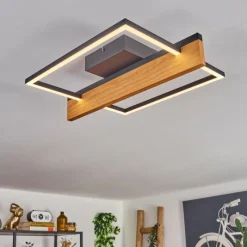 hofstein Pompu Plafonnier LED Écru, Noir, 1 lumière