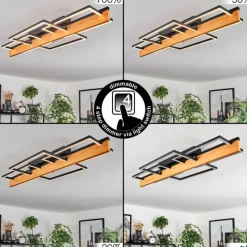 hofstein Pompu Plafonnier LED Écru, Noir, 1 lumière