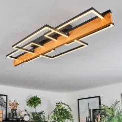 hofstein Pompu Plafonnier LED Écru, Noir, 1 lumière