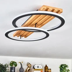 hofstein Pompu Plafonnier LED Écru, Noir, 1 lumière