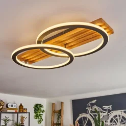 hofstein Pompu Plafonnier LED Écru, Noir, 1 lumière