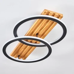 hofstein Pompu Plafonnier LED Écru, Noir, 1 lumière