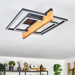 hofstein Pompu Plafonnier LED Écru, Noir, 1 lumière