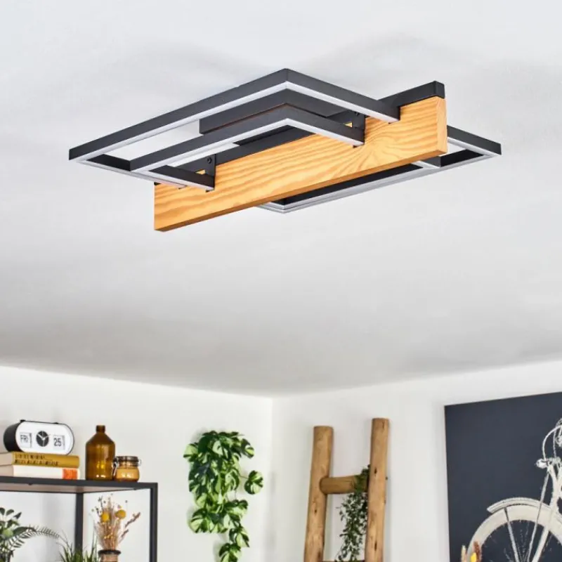 hofstein Pompu Plafonnier LED Écru, Noir, 1 lumière