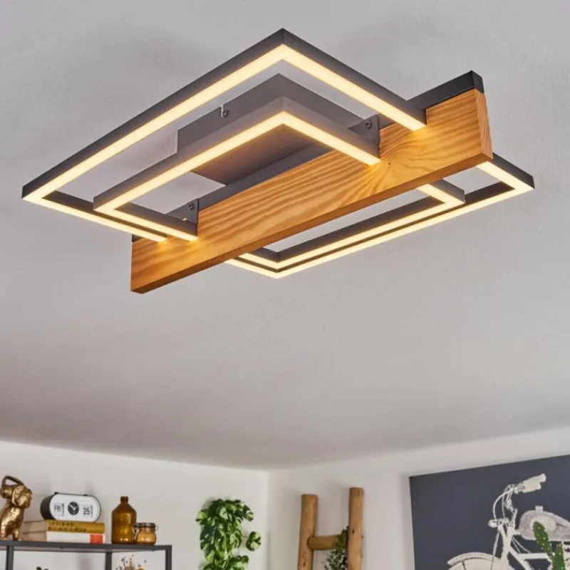 hofstein Pompu Plafonnier LED Écru, Noir, 1 lumière