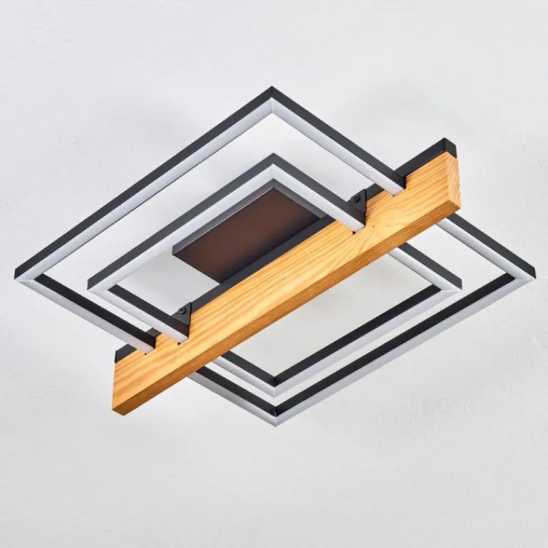 hofstein Pompu Plafonnier LED Écru, Noir, 1 lumière