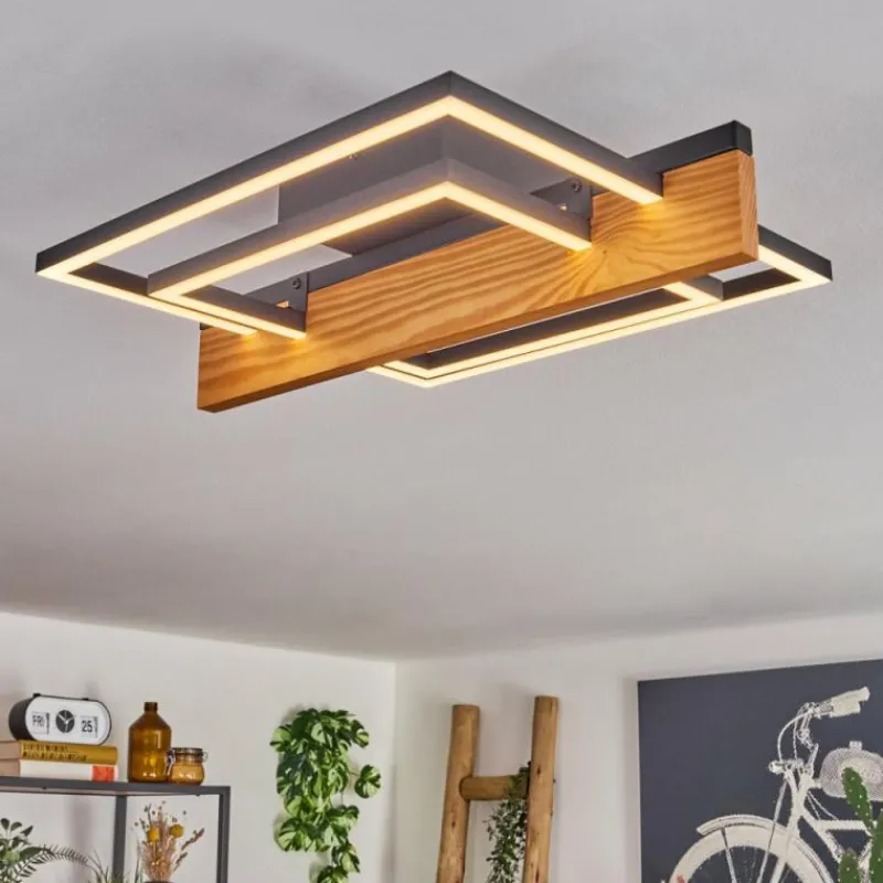 hofstein Pompu Plafonnier LED Écru, Noir, 1 lumière