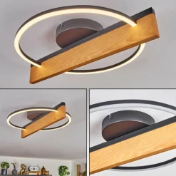 hofstein Pompu Plafonnier LED Écru, Noir, 1 lumière