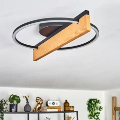 hofstein Pompu Plafonnier LED Écru, Noir, 1 lumière