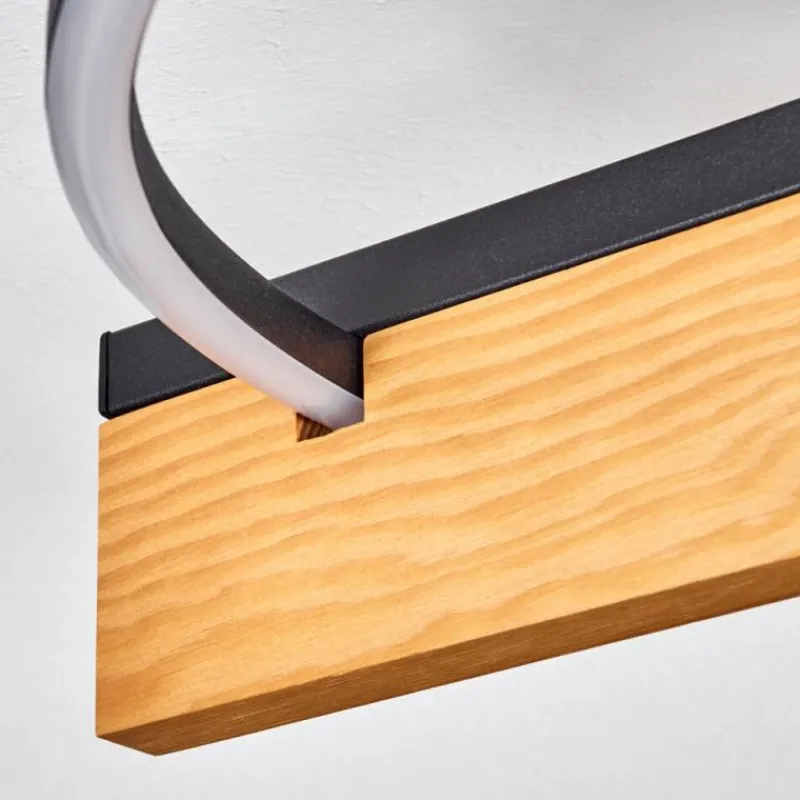 hofstein Pompu Plafonnier LED Écru, Noir, 1 lumière