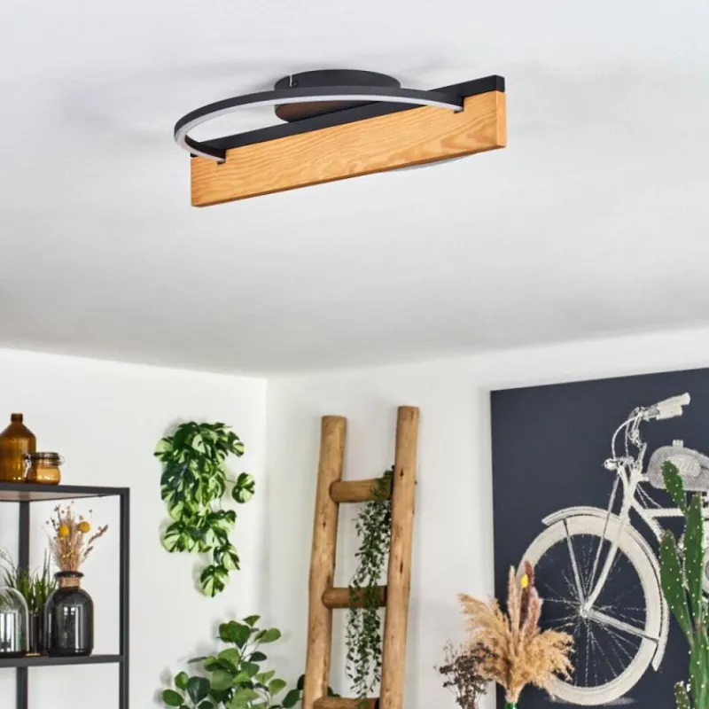 hofstein Pompu Plafonnier LED Écru, Noir, 1 lumière