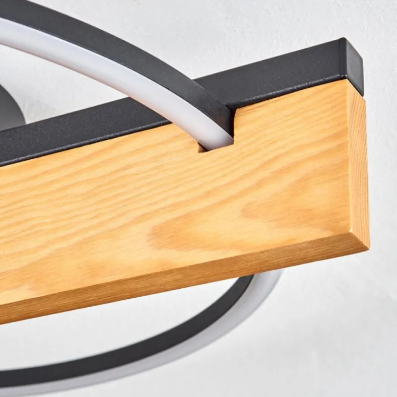 hofstein Pompu Plafonnier LED Écru, Noir, 1 lumière