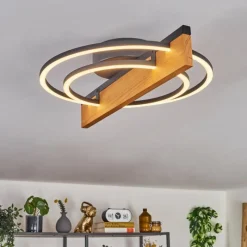 hofstein Pompu Plafonnier LED Écru, Noir, 1 lumière