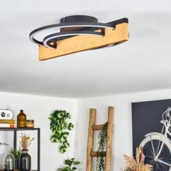 hofstein Pompu Plafonnier LED Écru, Noir, 1 lumière