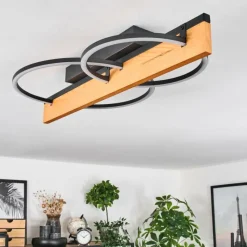 hofstein Pompu Plafonnier LED Écru, Noir, 1 lumière