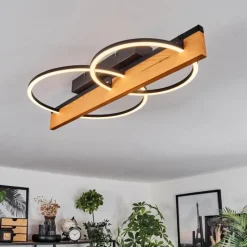 hofstein Pompu Plafonnier LED Écru, Noir, 1 lumière