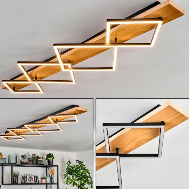 hofstein Pompu Plafonnier LED Écru, Noir, 1 lumière