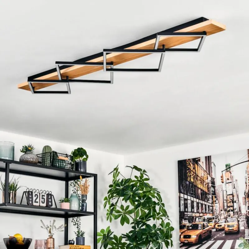 hofstein Pompu Plafonnier LED Écru, Noir, 1 lumière