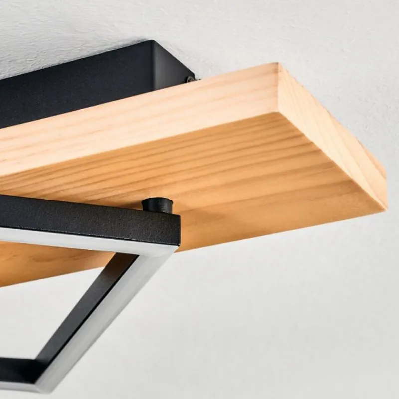 hofstein Pompu Plafonnier LED Écru, Noir, 1 lumière