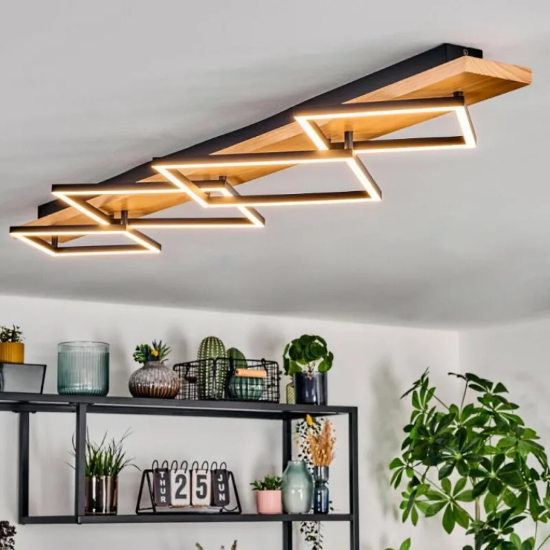 hofstein Pompu Plafonnier LED Écru, Noir, 1 lumière