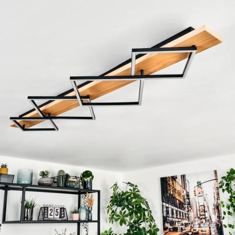 hofstein Pompu Plafonnier LED Écru, Noir, 1 lumière