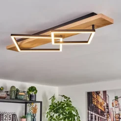 hofstein Pompu Plafonnier LED Écru, Noir, 1 lumière