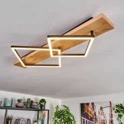 hofstein Pompu Plafonnier LED Écru, Noir, 1 lumière