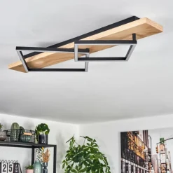 hofstein Pompu Plafonnier LED Écru, Noir, 1 lumière