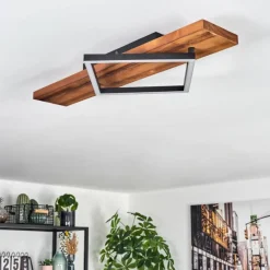 Luminaires Scandinaves-hofstein Pompu Plafonnier LED Écru, Noir, 1 lumière