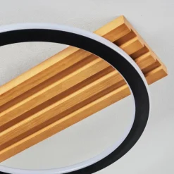 Luminaires Scandinaves-hofstein Pompu Plafonnier LED Écru, Noir, 1 lumière