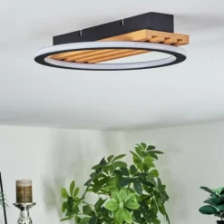 Luminaires Scandinaves-hofstein Pompu Plafonnier LED Écru, Noir, 1 lumière