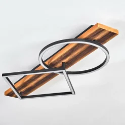 Luminaires Scandinaves-hofstein Pompu Plafonnier LED Écru, Noir, 1 lumière