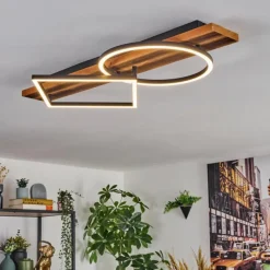 Luminaires Scandinaves-hofstein Pompu Plafonnier LED Écru, Noir, 1 lumière