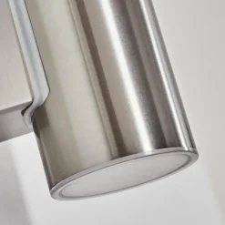 hofstein Popoyan Lampe murale d´extérieur, Applique murale LED Nickel mat, 2 lumières