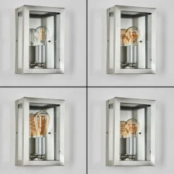 hofstein Porsheden Lampe murale d´extérieur, Applique murale Argenté, 1 lumière