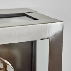 hofstein Porsheden Lampe murale d´extérieur, Applique murale Argenté, 1 lumière