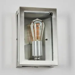 hofstein Porsheden Lampe murale d´extérieur, Applique murale Argenté, 1 lumière