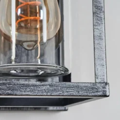 hofstein Portalis Lampe murale d´extérieur Noir, Argenté, 1 lumière