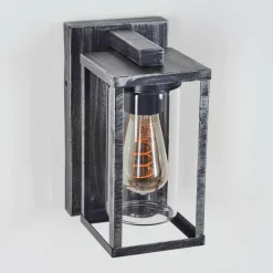 hofstein Portalis Lampe murale d´extérieur Noir, Argenté, 1 lumière