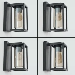 hofstein Portalis Lampe murale d´extérieur Noir, 1 lumière