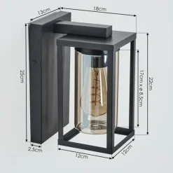 hofstein Portalis Lampe murale d´extérieur Noir, 1 lumière