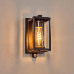 hofstein Portalis Lampe murale d´extérieur Noir, 1 lumière, Détecteur de mouvement