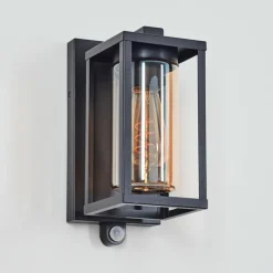 hofstein Portalis Lampe murale d´extérieur Noir, 1 lumière, Détecteur de mouvement