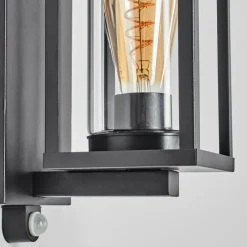 hofstein Portalis Lampe murale d´extérieur Noir, 1 lumière, Détecteur de mouvement